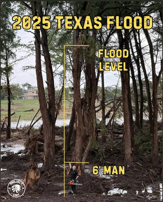 picture from project grit showing the level of the guadalupe flood lear