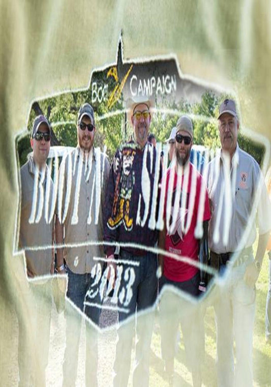 Squatch Survival Gear at Boot’n & Shoot’n 2025 event booth with veterans and first responders, showcasing EDC gear in support of 1st There Foundation.