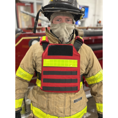 Plate Carrier designed for Firefighters and First Responders
Reflective patches- squatchsurvivalgear