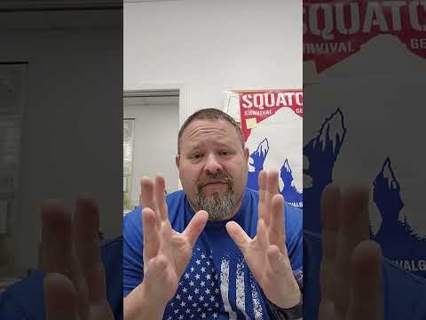 unboxing squatch survival gear logo tshirt