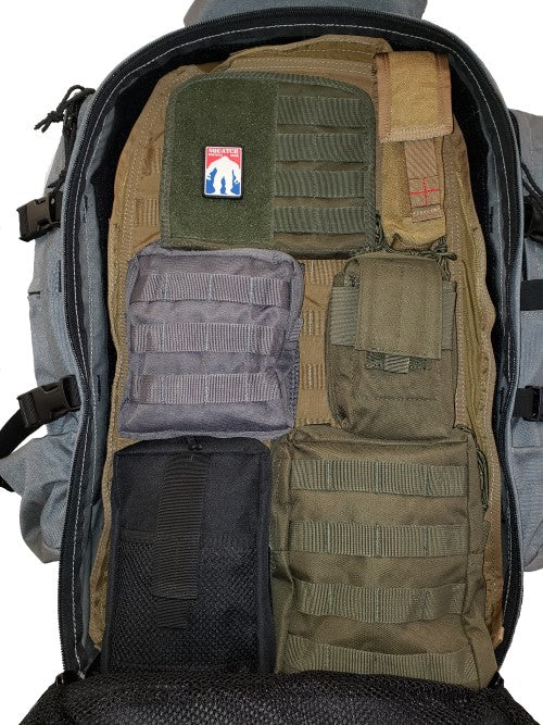MOLLE pack organizer - hook loop attachment
