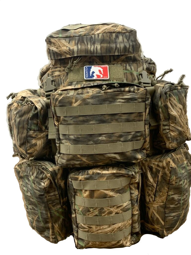 Mossy oak hunting camo - mossy oak camo pack - mossy oak shadow grass lands - back pack - ruck sack - military gear - tactical gear - survival gear - bugout gear - boogaloo gear - camping gear - hiking gear - hunting gear - outdoor gear - off grid  - overlander