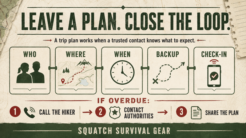 What Should You Put in a Hiking Trip Plan—and Who Gets It?