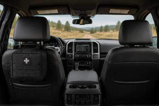Editorial infographic of the Five Cs of Survival showing how cutting, fire, cover, containers, and cordage solve essential survival problems.