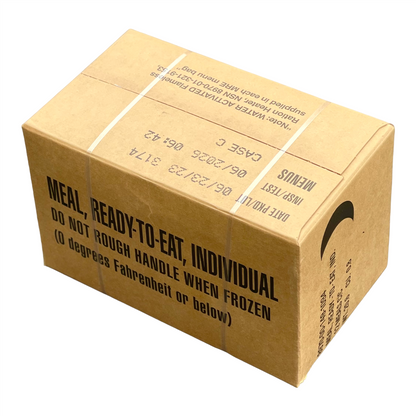 Case (12 Meals) of Menu C Military MRE's with Heaters