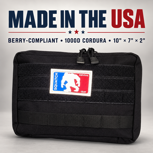 Made in USA Squatch Admin Pouch with Berry-compliant 1000D Cordura specifications