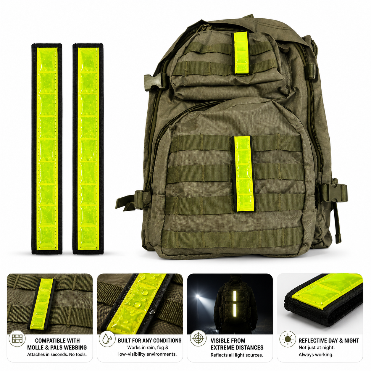 Squatch Reflective Ruck Straps