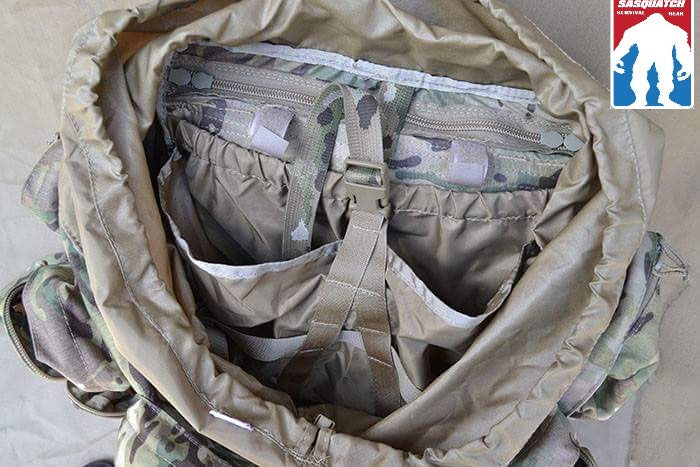 Internal pockets - internal backpack - Yowie Ruck sack. - SquatchSurvivalGear