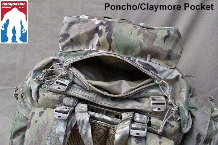 Backpack lid pocket - easy access on ruck -Yowie Ruck sack. - SquatchSurvivalGear