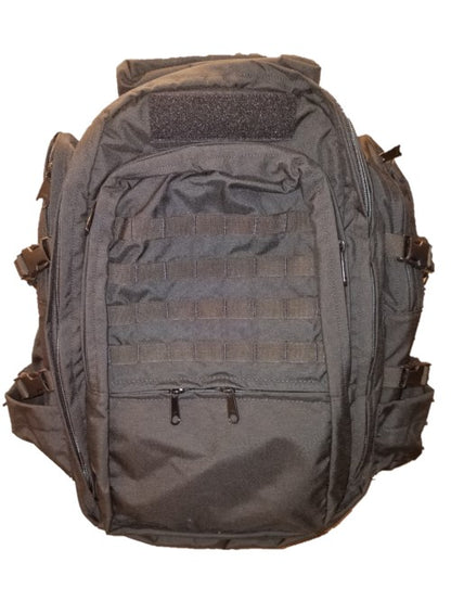 black  - 40 liter backpack - hiking backpack - emergency packs - survival packs - bugout bag -  500 D - framed hiking pack - hiking equipment - outdoor life - internal frame - usa made - American made - rock ape -  bigfoot - backpack - overland - e3 overland - overlander  - back country gear- off road - offroad