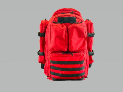 Squatch Survival Gear Stomp backpack - red backpack - red pack framed pack - refuge medical stomp pack - 55 liter pack