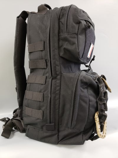 Molle webbing - black backpack - travel bag - non tactical packpack - hiking pack - rougarou - squatch survival gear