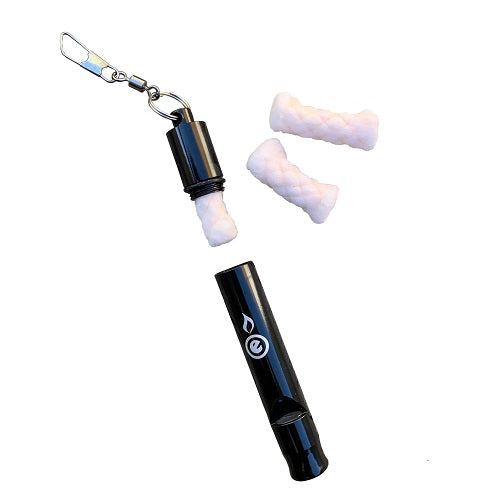 Rescue whistle - loud whitslte - kindling whistle - black - metal whistle - wombat whistle - outdoor element