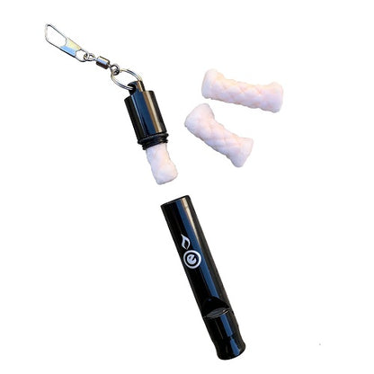 Rescue whistle - loud whitslte - kindling whistle - black - metal whistle - wombat whistle - outdoor element